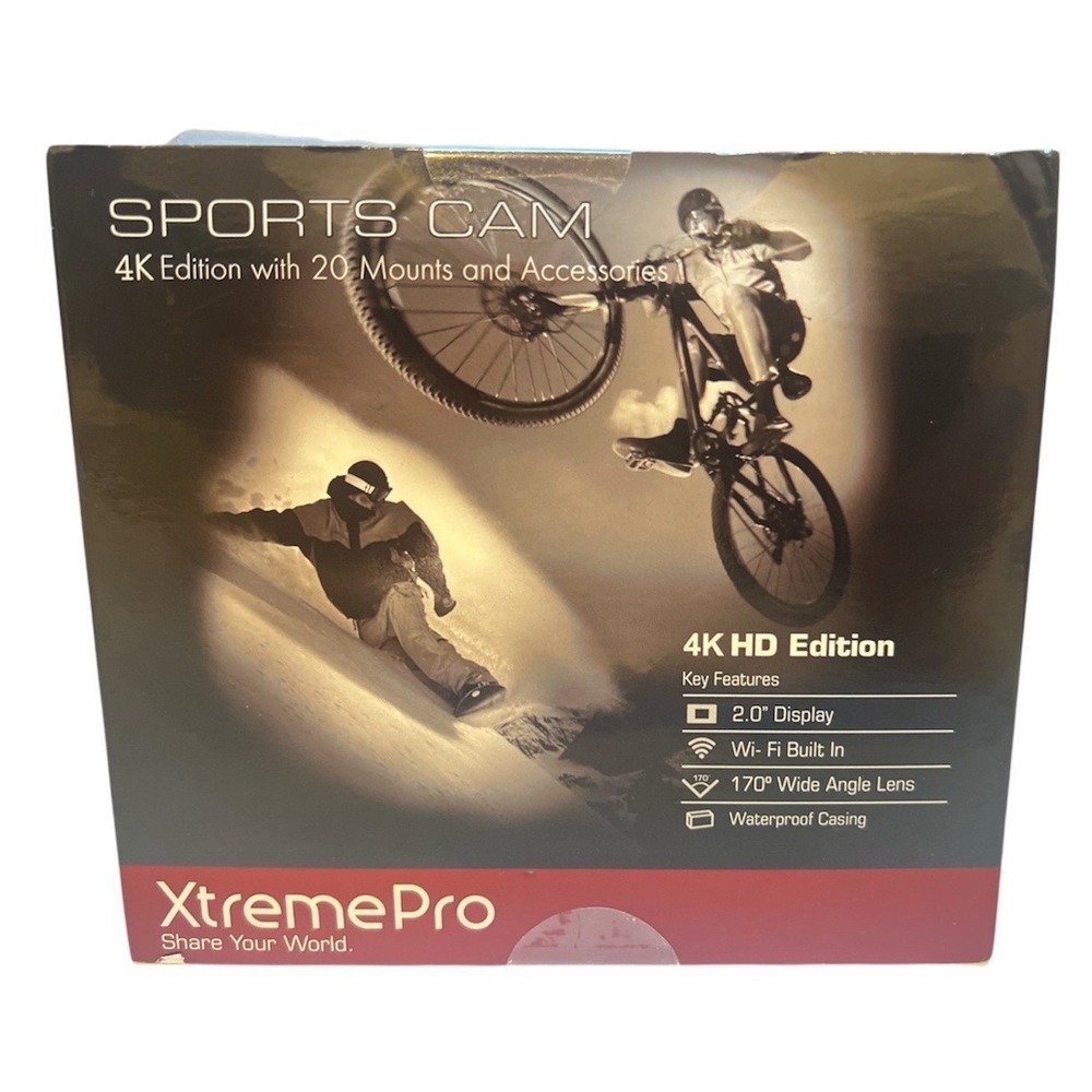 XtremePro Sports Cam 4K HDEdition Wifi 20 Mounts Accessories Waterproof Outdoors